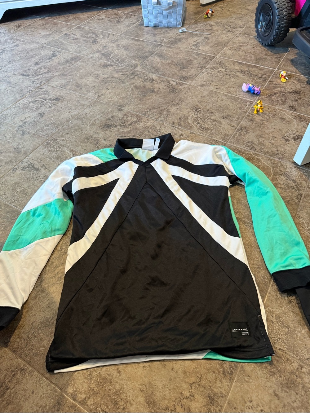 🍭Adidas Soccer Goalie Jersey Mens Medium Equipment Sweatshirt Crewneck